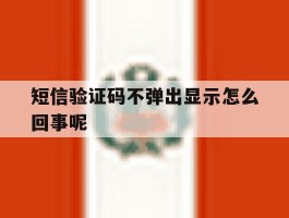 短信验证码不弹出显示怎么回事呢