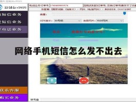 网络手机短信怎么发不出去