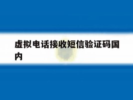 虚拟电话接收短信验证码国内