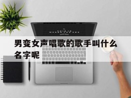 男变女声唱歌的歌手叫什么名字呢