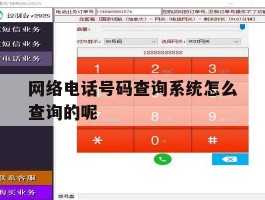 网络电话号码查询系统怎么查询的呢的简单介绍