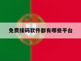 免费接码软件都有哪些平台