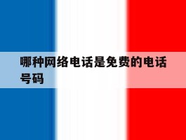 哪种网络电话是免费的电话号码
