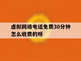 包含虚拟网络电话免费30分钟怎么收费的呀的词条