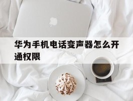 华为手机电话变声器怎么开通权限