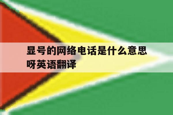 关于显号的网络电话是什么意思呀英语翻译的信息 关于显号的网络电话是什么意思呀英语翻译的信息