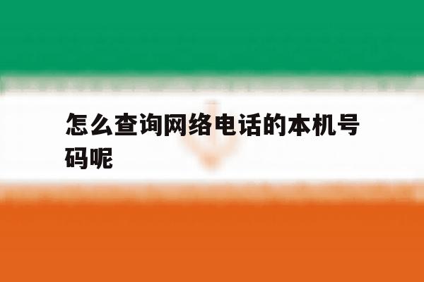 怎么查询网络电话的本机号码呢的简单介绍 怎么查询网络电话的本机号码呢的简单介绍