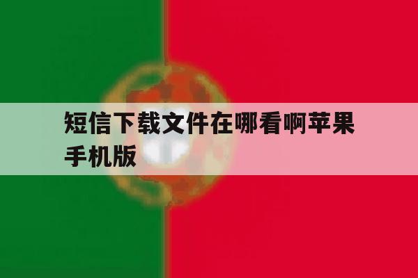 短信下载文件在哪看啊苹果手机版的简单介绍 短信下载文件在哪看啊苹果手机版的简单介绍