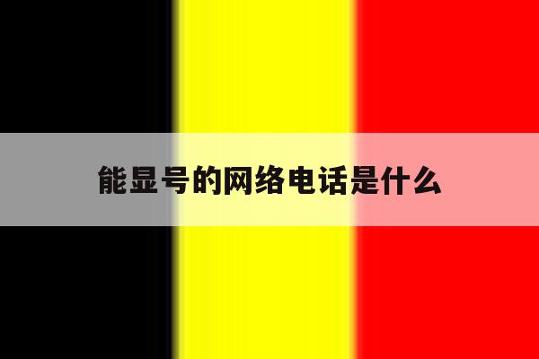 能显号的网络电话是什么 能显号的网络电话是什么