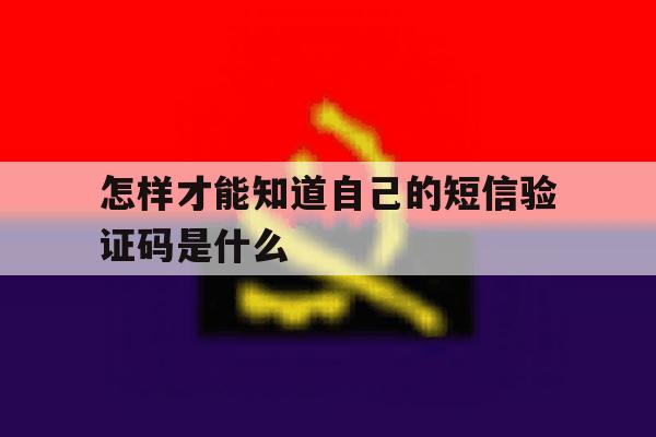 怎样才能知道自己的短信验证码是什么 怎样才能知道自己的短信验证码是什么