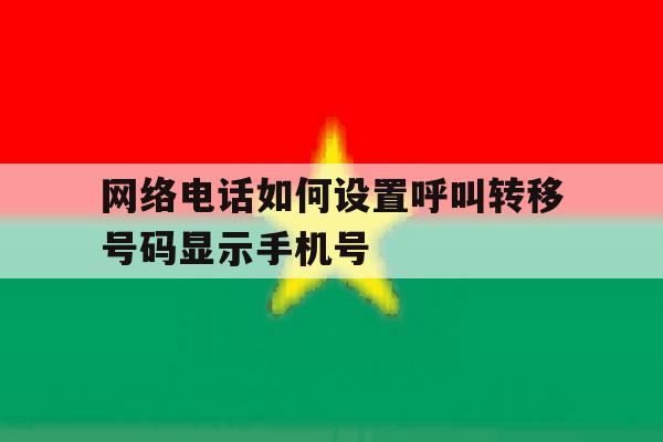 网络电话如何设置呼叫转移号码显示手机号 网络电话如何设置呼叫转移号码显示手机号