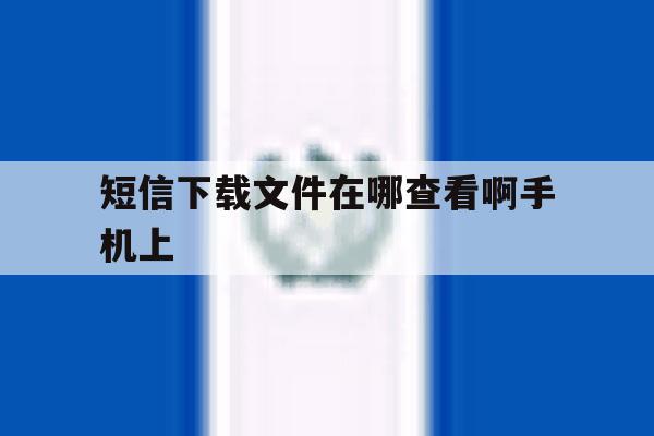 短信下载文件在哪查看啊手机上 短信下载文件在哪查看啊手机上
