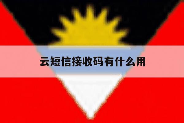 云短信接收码有什么用 云短信接收码有什么用
