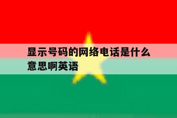 显示号码的网络电话是什么意思啊英语 显示号码的网络电话是什么意思啊英语