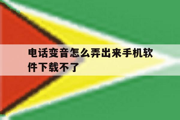 电话变音怎么弄出来手机软件下载不了 电话变音怎么弄出来手机软件下载不了