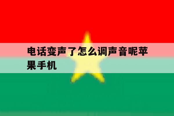 电话变声了怎么调声音呢苹果手机 电话变声了怎么调声音呢苹果手机