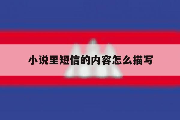 小说里短信的内容怎么描写 小说里短信的内容怎么描写