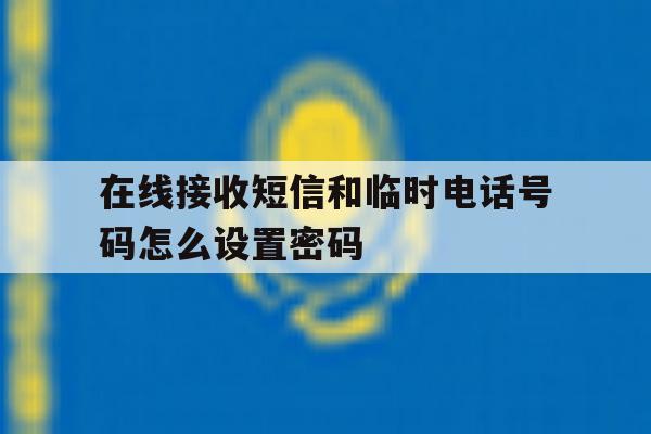 在线接收短信和临时电话号码怎么设置密码 在线接收短信和临时电话号码怎么设置密码