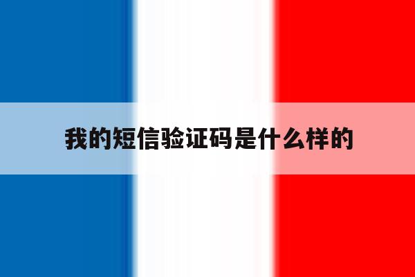 我的短信验证码是什么样的 我的短信验证码是什么样的