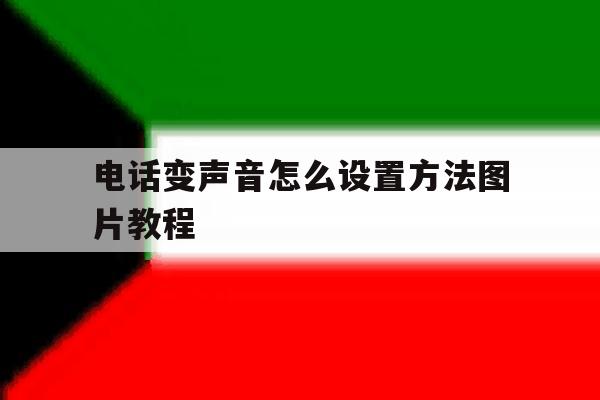 电话变声音怎么设置方法图片教程 电话变声音怎么设置方法图片教程