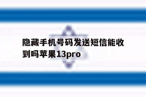 隐藏手机号码发送短信能收到吗苹果13pro的简单介绍 隐藏手机号码发送短信能收到吗苹果13pro的简单介绍